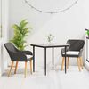 vidaXL Garten Essgruppe mit Kissen 3 pcs Schwarz Poly-Rattan