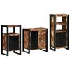 vidaXL Badezimmermöbel-Set 3 pcs Braun Massives upgecyceltes Holz