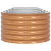 vidaXL Hochbeet Braun 400 x 80 x 44 cm Stahl