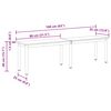 vidaXL Bank Schwarz Eichen-Optik 160 x 35 x 45 cm Holzwerkstoff