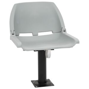 vidaXL 2-tlg. Bootssitz-Set Klappbar Kein Kissen Grau 48x51x41 cm