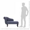 vidaXL Chaiselongue Grau Wildleder-Optik