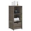 vidaXL Gartenschrank Grau 50x55x115 cm Poly Rattan