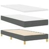vidaXL LED Boxspringbett mit Matratze Dunkelgrau 100 x 200 cm Stoff