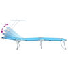 vidaXL Sonnenliege 2 pcs Helles Blau 58 x 188 x 77cm Polyester