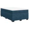 vidaXL Boxspringbett mit Matratze Dunkelblau 120x200 cm Samt