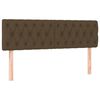 vidaXL Boxspringbett mit Matratze & LED Dunkelbraun 140x200 cm Stoff