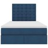 vidaXL Bett mit Stauraum und LED Blau 120 x 200 cm Polyester