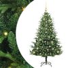 vidaXL K&uuml;nstlicher vorbeleuchteter Weihnachtsbaum mit Kugelset Gr&uuml;n