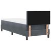 vidaXL LED Boxspringbett mit Matratze Dunkelgrau 80 x 200 cm Samt