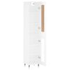 vidaXL Highboard Hochglanz-Wei&szlig; 34,5x34x180 cm Holzwerkstoff