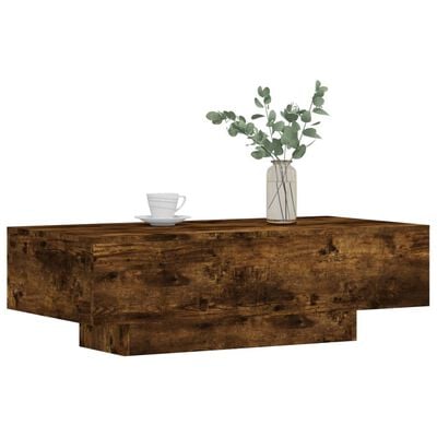 vidaXL Couchtisch Räuchereiche 100x49,5x31 cm Holzwerkstoff