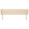 vidaXL Kopfteil mit Ohren Creme 203x16x78/88 cm Stoff