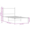 vidaXL Metallbett ohne Matratze Sonoma-Eiche 80x200 cm