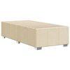 vidaXL Bettgestell ohne Matratze Creme 90x200 cm Stoff
