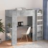 vidaXL Etagenbettgestell mit Schreibtisch Beton Grau 90 x 190 cm