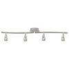 vidaXL Deckenstrahler mit Strahlern Nickel 27 x 10 x 12 cm Metall