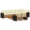 vidaXL Outdoor-Sofagarnitur 9 stk. Natur und Creme Polyester