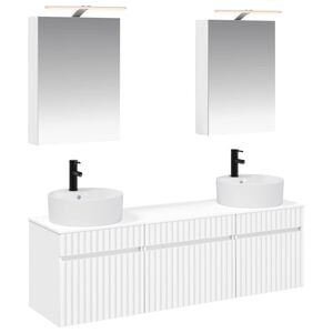 vidaXL Badezimmerschrank-Set 5 pcs Wei&szlig; 50 x 14,5 x 70 cm