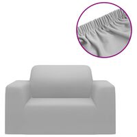 vidaXL Stretch-Sofahusse Grau Polyester-Jersey