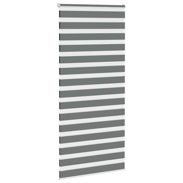 vidaXL Doppelrollo Dunkelgrau 95x200 cm Stoffbreite 90,9 cm Polyester