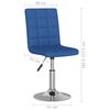 vidaXL Esszimmerst&uuml;hle 4 Stk. Drehbar Blau Stoff