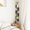vidaXL Wand-Eckregal Hochglanz-Grau 20x20x127,5 cm Holzwerkstoff