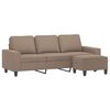 vidaXL 3-Sitzer-Sofa mit Hocker Taupe 180 cm Mikrofasergewebe