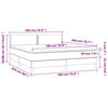 vidaXL Boxspringbett mit Matratze & LED Rosa 180x200 cm Samt