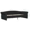 vidaXL Tagesbett mit Matratze USB Schwarz Stoff 90x200 cm