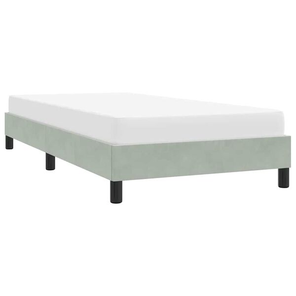 vidaXL Bettgestell ohne Matratze Hellgrau 100x210 cm Samt
