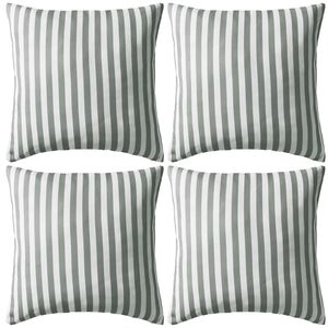 vidaXL Gartenkissen 4 Stk. Streifenmuster 45 x 45 cm Grau