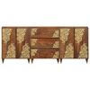 vidaXL Badezimmerschrank-Set mit Schubladen 3 pcs Honigbraun und Gold