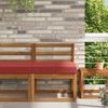 vidaXL Sofakissen f&uuml;r drau&szlig;en Weinrot 60 x 60 x 8 cm Polyester