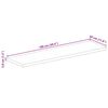 vidaXL Tischplatte 100x30x3,8 cm Rechteckig Massivholz Mango