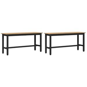 vidaXL Esstischbank 100 x 32,5 x 48,5 cm 2 stk.