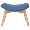 vidaXL Sessel mit Fu&szlig;hocker Blau Stoff