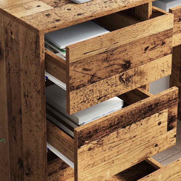 vidaXL Schreibtisch Altholz 90 x 37,5 x 75 cm Holzwerkstoff