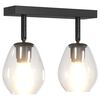 vidaXL Deckenstrahler Schwarz 33 x 13 x 26 cm Glas und Metall