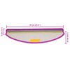 vidaXL Stufenmatten 15 Stk. 65x21x4 cm Violett Halbrund Gro&szlig;