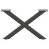 vidaXL Couchtischbeine X-Form 2 Stk. Anthrazit 50x(30-31) cm Stahl