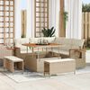vidaXL Garten-Sofa-Set mit Kissen 8 pcs Beige und Creme