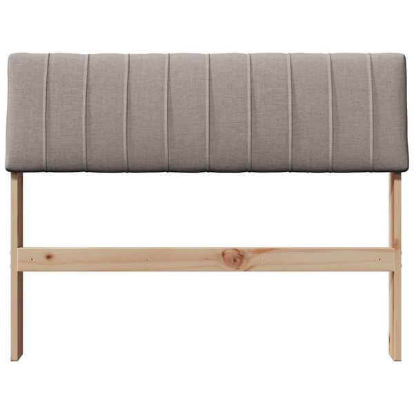 vidaXL Gepolstertes Kopfteil Taupe 100 cm Massives Kiefernholz