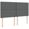 vidaXL Boxspringbett mit Matratze Dunkelgrau 180x200 cm Stoff