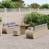 vidaXL Gartensofa-set mit Kissen 10 pcs Beige und Hellgrau Poly-Rattan