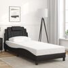 vidaXL Bettgestell "Viana" ohne Matratze Schwarz 90x200 cm Kunstleder