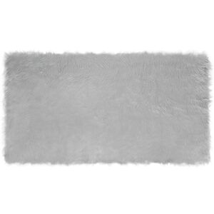 vidaXL Teppich aus Kunstschaffell TAFALLA Grau 60 x 110 cm Polyester