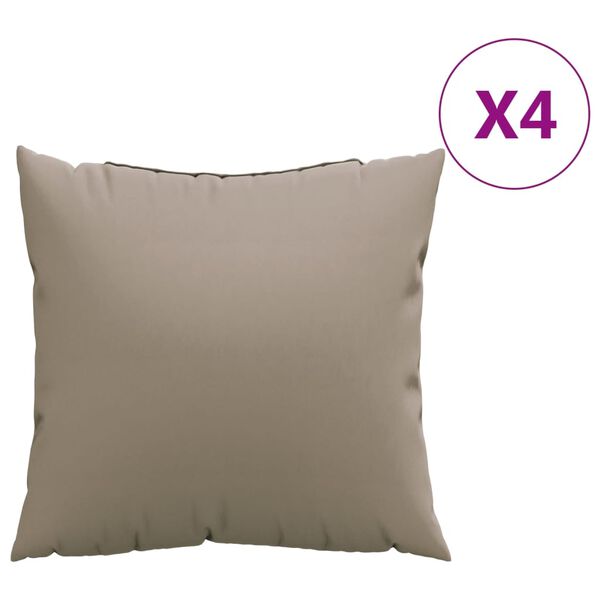 vidaXL Sofakissen 4 Stk. Taupe 50x50 cm Stoff
