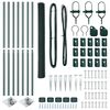 vidaXL Zaunpfosten Gr&uuml;n 10 x 1,6 m (25 mm Maschenweite) Stahl und PVC