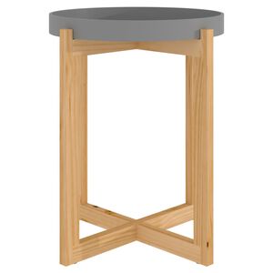 vidaXL Couchtisch Grau 41x41x48,5 cm Holzwerkstoff & Massivholz Kiefer